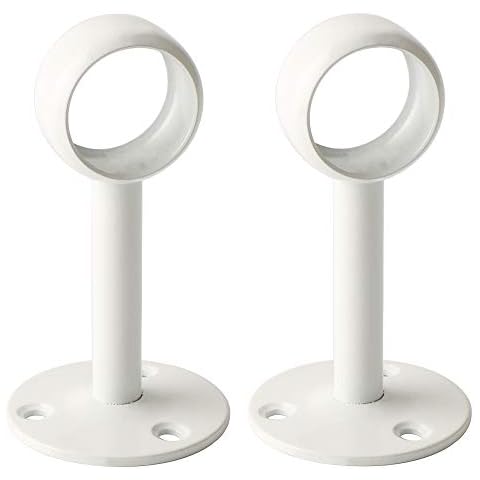 SAYAYO Soporte Barra Cortina Techo Blanco 25mm Diámetro Acero Inoxidable Cover