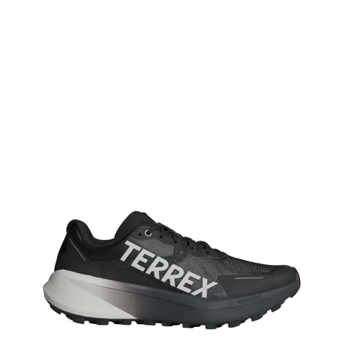 Adidas, Mens Terrex Agravic 3 Trail Running Shoes Black/Grey/Grey 10 Medium