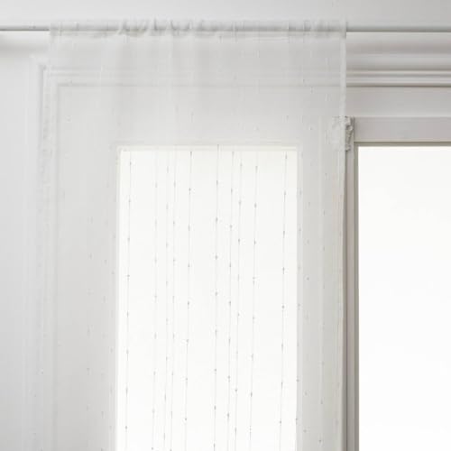 Atmosphera - Lot de 2 voilages Anissa - Blanc 60x120 cm