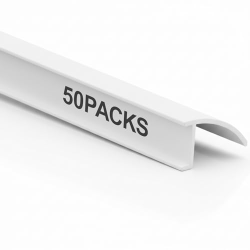 Maasechs 50 Pack Window Glazing Bead 36 x 1/2 x 9/32 Snap in Vinyl Window Glazing Bead Frame Seal Snap Vinyl Trim Weather Resistant for Home Residential Commercial Use White
