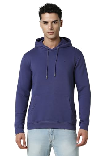 Image of Van Heusen Men's Hooded Neckline Full Sleeve Premium Cotton Blend Sweatshirt for Men | Effortless Styling | Comfort Wear