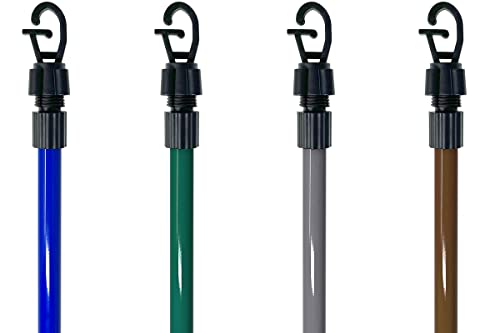 Smith’s® 2.4M Heavy Duty Steel Clothesline Prop | Blue (1 Pack) | Washing Line Support Pole for Clothes & Laundry | Extends From 1.2m (120cm/3.93ft) to 2.4m (240cm/7.87ft)