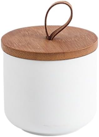 Ceramic Canisters Food Storage Jars with Airtight Bamboo Lids for...