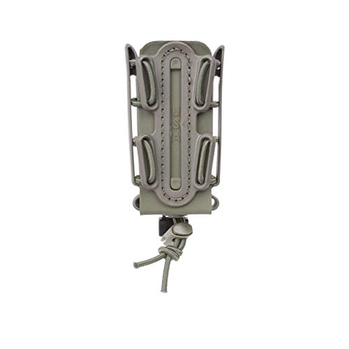 (OD Green) Soft Shell Scorpion -Tall- Pistol Mag Carrier with P1 molle/Stacking Clip 100% Made in The USA (1153-3A)
