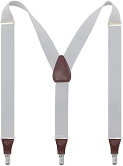 Bioterti Men’s Y-shape 1.4 Inch Suspender -3 Metal Clips, Elastic Straps
