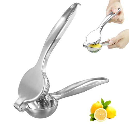 Exprimidor de Limones Manual, Acero Inoxidable 304, Resistente al Óxido y la Corrosión, 6 cm de Diámetro, Duradero, Apto para Limas, Limones y Cítricos