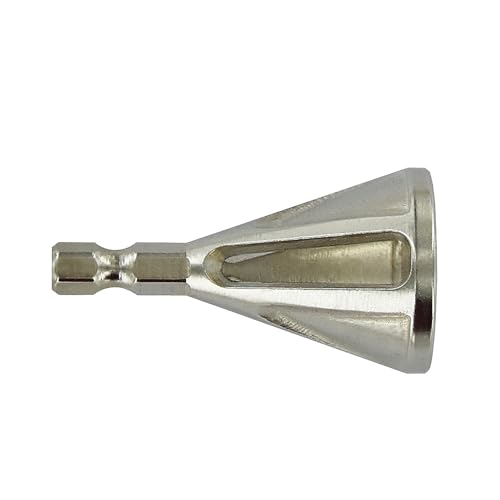 TIVOLY - Fraise HCS à Ébavurer - Pour Tiges Filetées et Tubes Métal ou Plastique Ø 7-22 mm - Queue Hexagonale 6,35 mm - Système Quick Change