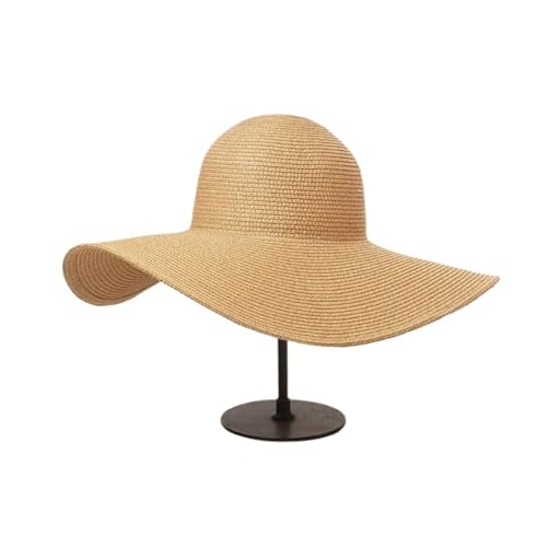Chapeau de soleil en paille beige de 14cm pour vivre un été inoubliable