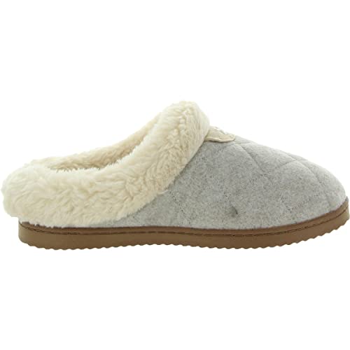 Dearfoams Womens Quilted Slip-On Slide Slippers Ivory 9-10 Medium (B,M)3