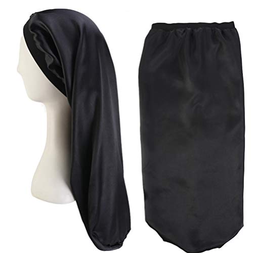 EXCEART 3 PeÃ§as de Touca de Dormir de Cabelo Comprido Capuz de Cetim Capa de Cabelo de Quimioterapi