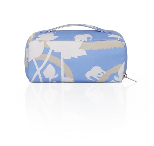 Image of American Tourister x Love Child by Masaba Polyester Cosmetic Pouch for Women /Travel Makeup Organizer /Stylish Multipurpose Toiletry Bag for Cosmetics, Accessories /Lightweight & Durable- Blue
