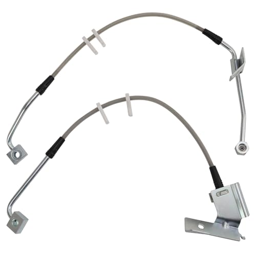Image of TRQ Front Performance Brake Hose Set Compatible with 2002-2005 Dodge Ram 1500