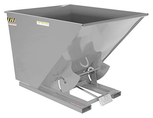 Vestil D-200-MD-GY-MG Steel Medium Duty Self Dumping Hopper 2 Cubic Yard 4000 Lb. Capacity Machine Gray