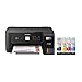 Epson EcoTank ET-2800 Wireless Color All-in-One Cartridge-Free Supertank Printer, Black, Medium & T522 EcoTank Ink Ultra-high Capacity Bottle Black (T522120-S)
