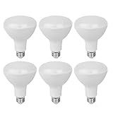 6-Pack BR30 LED Light Bulbs,Warm White,15W (100 Watt Equivalent),Dimmable,1350 Lumens,120° Beam Angl