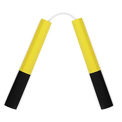 Mousse octogonal entraînement Wiimote jaune et noir Playwell de luxe 10"