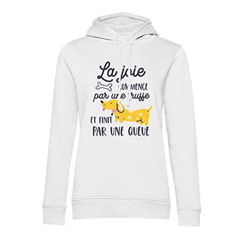 Sweat Chien La Joie Commence par Une Truffe Hoodie Capuche Original