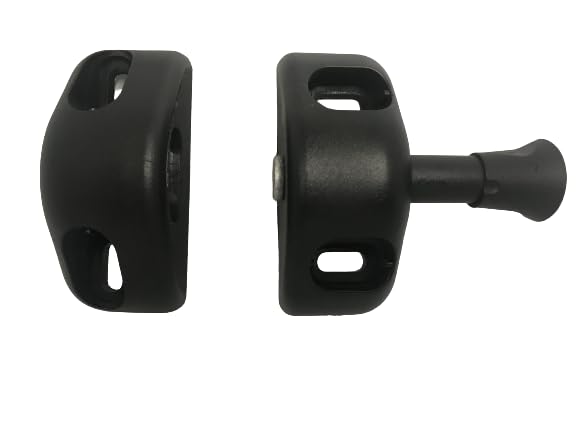 MOUNTWEST Nylon Magnetic Gate Latch Heavy Duty Outdoor Gate Latch for Wood Metal & Vinyl Gates Adjustable Black Gate Latch Hardware with Stainless Steel Components Rust Resistant Design