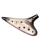 Weiße Okarina Okarina Alt C mit 12 Löchern für Anfänger und Erwachsene (3/4)