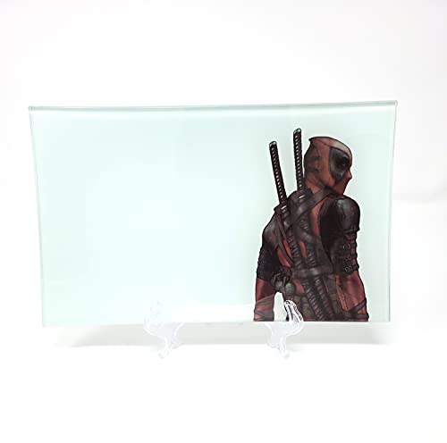 Objet de collection Deadpool plateau en verre incassable haute résolution