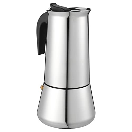 COLLBATH 1pc Stainless Steel Pot Italian Coffee Pot Expresso Coffee Machine Stovetop Pot Espresso Roast Ground Coffee Stovetop Espresso Pots Espresso Machine Italian Espresso Maker