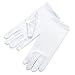 ZaZa Bridal Girl's Fancy Stretch Satin Dress Gloves Wrist Length 2BL-Girl's Size Medium (8-12yrs)/White