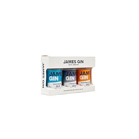 James Gin 3 x 5cl Gift Pack, Asian Parsnip, London Drizzle & California Dreamgin – James Gin