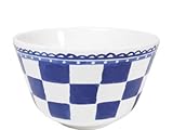 Design traditionnel et élégant : bordure décorative bleue avec un cœur central qui sublime vos repas.