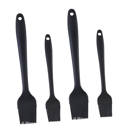 Ciieeo 4pcs Silicone Brush Set Baking Pastry Bbq Cooking Brush Food Grade Non-slip Handle