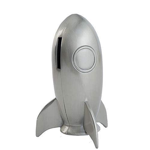 Preisvergleich Produktbild CaoQuanBaiHuoDian Persönlichkeit Craft Sparschwein Zink-Legierung Piggy Bank Piggy Bank Quasi- Schmuck Geschenke der Kinder for alle Altersgruppen Sparschwein (Farbe : Silver, Size : 9x4.5x13cm)
