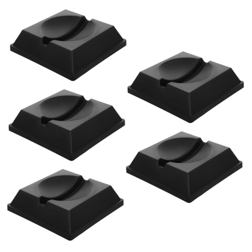 SUPVOX 5pcs Round Display Stand for Exercise Balls Ball Holder Stand Square Design Sturdy Plastic Pedestal