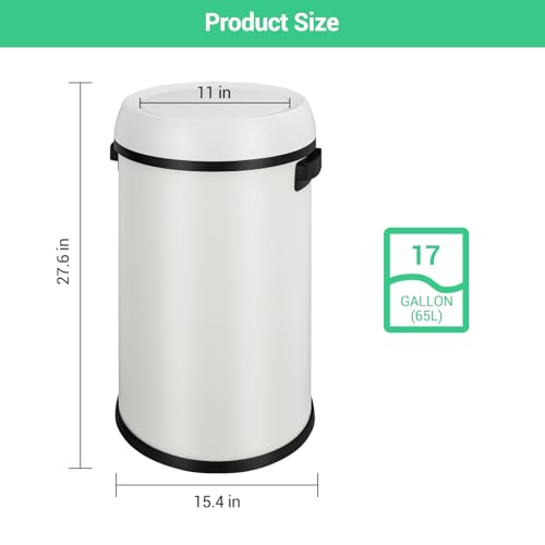 Caneca de Basura Takywep 65 L Blanca Acero Inoxidable miniatura 2