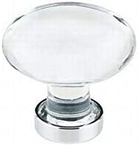 Emtek Hampton Crystal Knob Available in 2 Sizes and 10 Finishes - 86401US4 - (Dimension 1 1/4") - Satin Brass (US4)