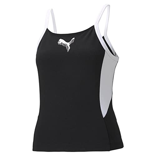 Image of PUMA womens Rebel Crop Tank T Shirt, Puma Black, Large US