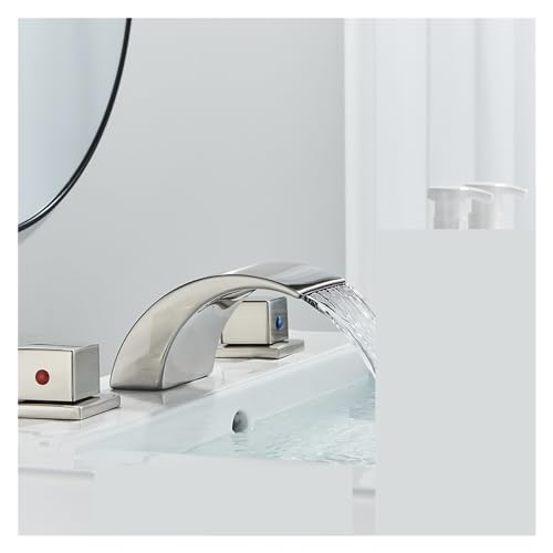 Robinet de lavabo noir double manette cristal pour remplacer un mitigeur usé avec élégance