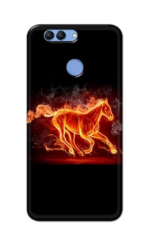Image of PRINTFIDAA Printed Hard Back Cover Case for Huawei Nova 2 Plus | Huawei Nova 2+ Back Cover (Fiery Horse) -112