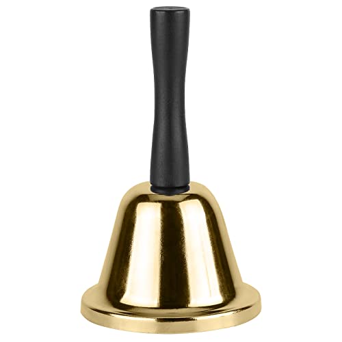 MROCO Gold Steel Hand Bell for Weddings, Food, Classroom