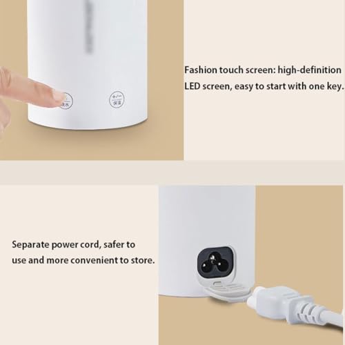Hervidor eléctrico portátil de acero inoxidable 350 ml blanco miniatura 5