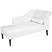 Mendler Luxus Recamiere Chesterfield, Relaxliege Loungesofa Chaiselongue, Kunstleder - weiß