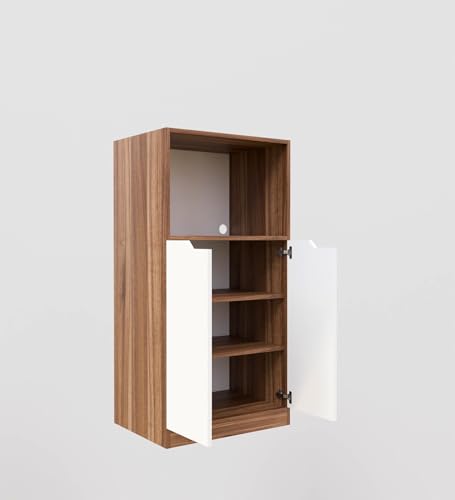 Image of SPYDER CRAFT Magento Multipurpose Floor Standing Cabinets with Microwave Storage Engineered Wood Kitchen Cabinet (Asian)