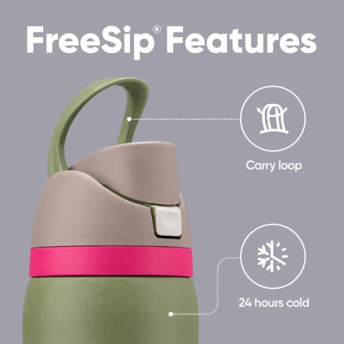 Image of HomeCloud 1200ML Stainless Steel Water Bottle - Double-Wall Vacuum Insulated, Leakproof Straw Lid, BPA-Free Reusable Travel Flask with Two-Way Spout for Gym, Office & Outdoor Use (S Green)