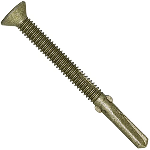 #12x2-1/2" Reamer Tek Torx/Star Head Self-Drilling Wood to Metal Screws - 1 lbs ~55 Tek Screws - Tek Screws for Flatbeds, Trailers, or for Fastening Wood to Steel - T-25 Torx Screw Head