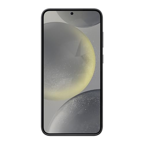 Image of Samsung Galaxy S24+ Plus Vegan Leather Phone Case, Protective Cover with Soft Touch, Elegant Design, Scratch Protection, US Version, GP-FPS926HCABW, Black