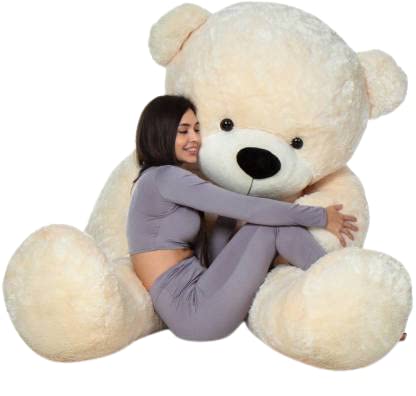 Image of Skin Friendly Ultra Soft 7 Feet Teddy Bear Cream for Girls, Kids, Lovable Huggable Cute Soft Giant Teddy Bear for Girlfriends /Wife /Kids /Husband
