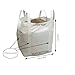 FIBC Bulk Bags, 35x35x43 inches, 2200 lbs Capacity, White, Pack of 10, Heavy Duty Builder Industrial Sack, UV Protection, Open Top, Flat Bottom, 35 Cu Ft, Construction bag