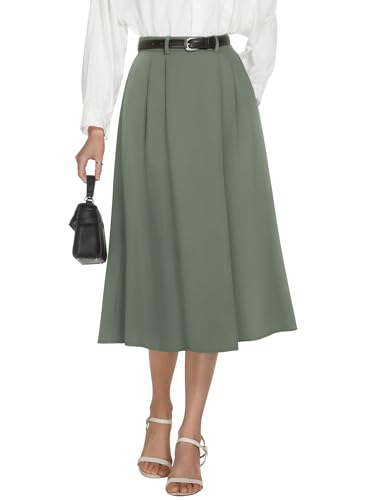 Image of Casly Lamiit A-Line Midi Skirts for Women Business Skirt