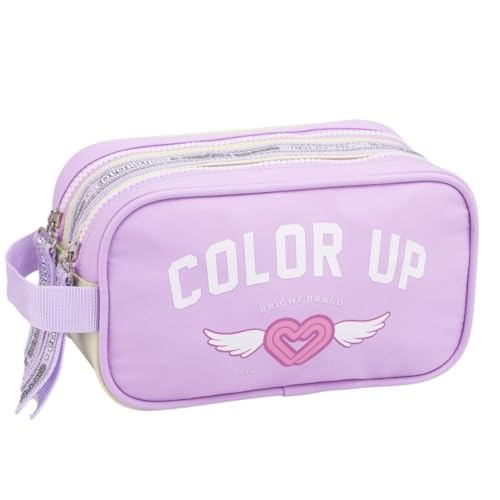 Estojo Duplo Escolar Feminino Color LILÁS