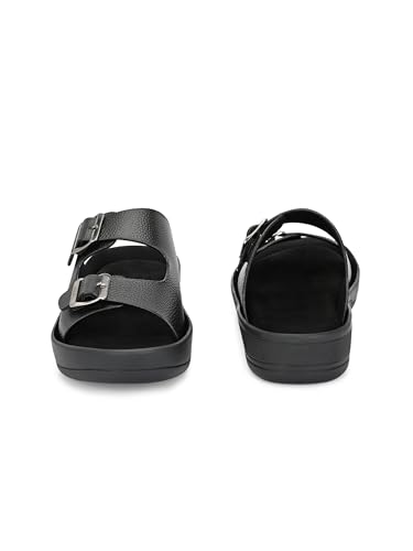 Image of KASTAVA KS 117 Comfortable Premium Synthetic Casual Sandals | Adjustable Buckle Closure | Lightweight Everyday Wear Sandals for Men