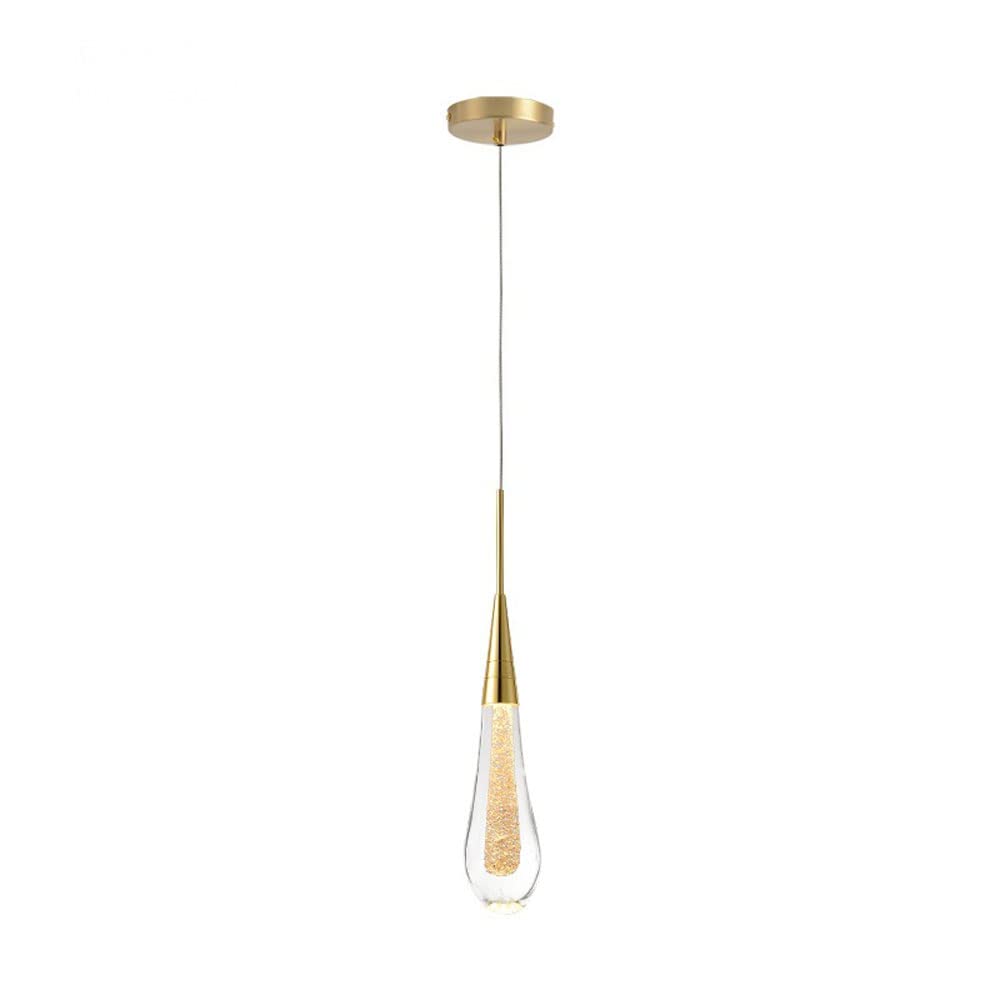 Suspension en cristal à cylindre luminaire suspendu LED anti-éblouissement pour salle à manger