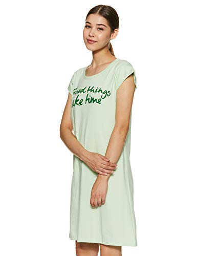 Image of GiglyMigly Cotton Mid Length Women Printed Sleepshirt Nightdress